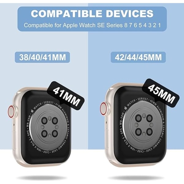 [QD] Kompatibelt med Crystal Clear Apple Watch-armband, 38 mm 40 mm 41 mm med stötfångarskydd för män och kvinnor Jelly Sport-fodral och armband / Svart