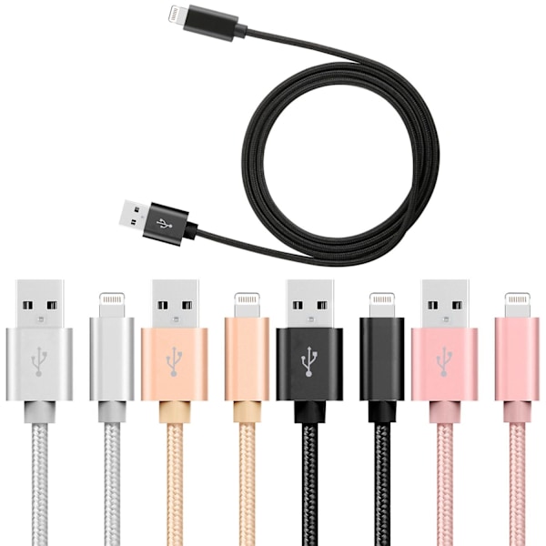 3-Pack 3m Laddare för iPhone / Apple - Snabbladdning - Flätad