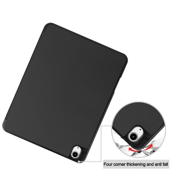 \"QD\" Fodral för iPad Air 13 (2024) Slimmat tri-fold med pennfack - Svart