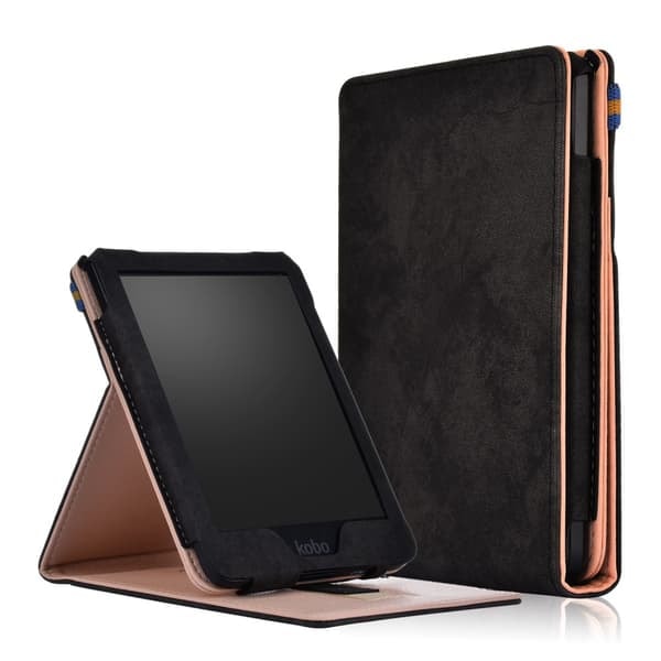 \"QD\" Etui til Kobo Clara HD eReader læseplade - Sort