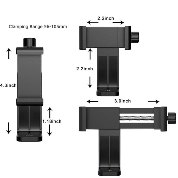 []Stativ Telefonholder Hode Standard Skrueadapter Roterbart Digitalkamera Holder Selfie Objektiv Monopod Justerbart Ringlys