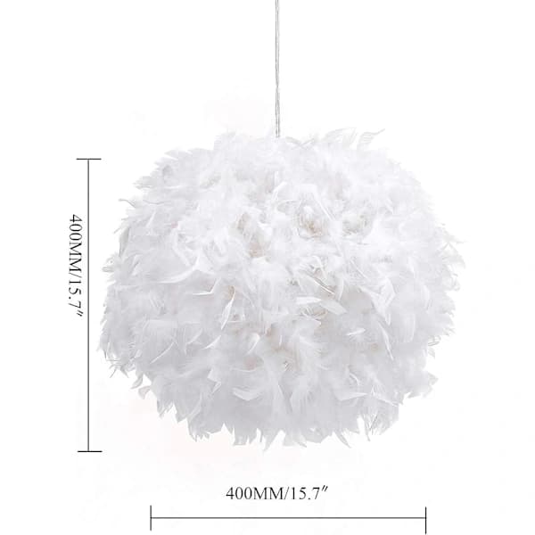 Vårlampe hvid loftlampe lampeskærm. Fluffy lampe