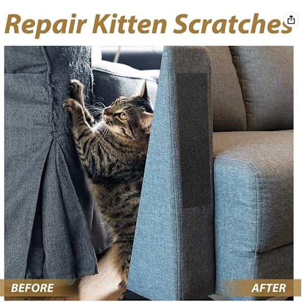 6-pack Soffa Tyg Reparationslapp Kit Självhäftande_qudddd