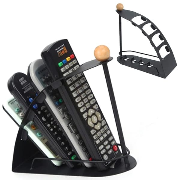 Fjernkontrollholder for 4 fjernkontroller Svart_qq