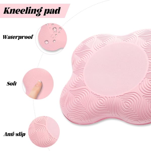 2-pack yogaknäskydd, tjock träningsmatta, mjuk, för hemstudio/utomhus, rosa