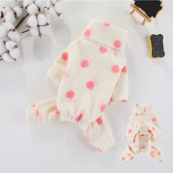 QD-Igelkott Termiska Vinterkläder för Husdjur Hundpyjamas Katt Onesies Jumpsuits Tjock Sammet