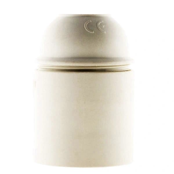 QU-E27 Slät Vit Termoplastsockel [Energiklass A]
