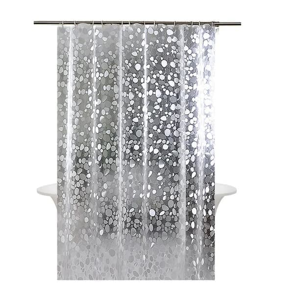 Duschdraperifoder, Duschdraperi med stenmönster Transparent, Duschdraperi för badrum – 1,5/1,8/2×1,8 m, Vattentätt, Luktfritt