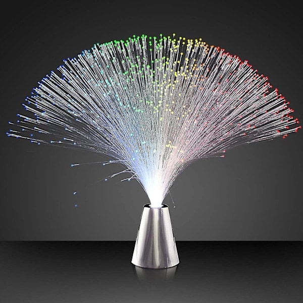 [QD] Fiberoptisk lampe med fargeskiftende fiberoptisk belysning, batteridrevet fiberoptisk fontene nattlampe