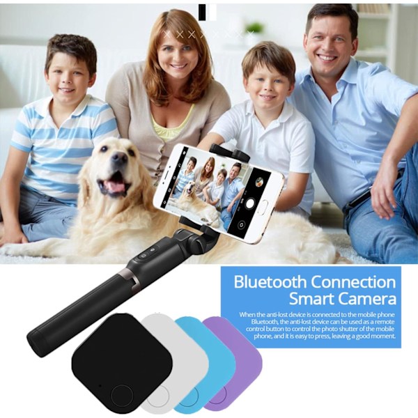 4-pakks nøkkel finner, smart Bluetooth-sporer med påminnelse om tapte varsel, objektlokalisering, kompatibel med iOS og Android