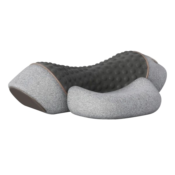 Elektrisk nackmassagekudde Uppvärmd Vibrerande Shiatsu-massageapparat för smärtlindring Cervikal Ortopedisk Kudde Ordin_nzywt Ordinary Space Gray