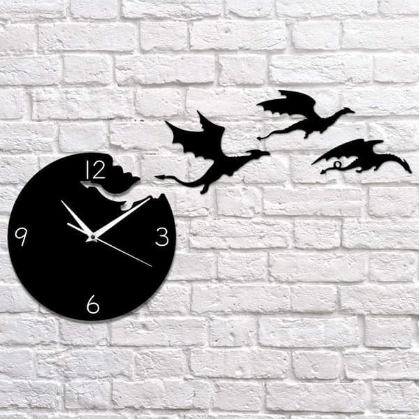 Wall Clock - Wall Clock - Quartz Analog Silent Decorative - Black