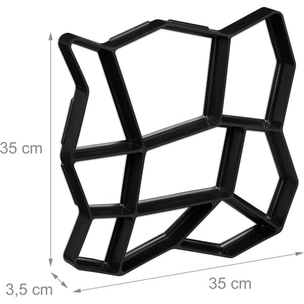 Gatstensform 9 kamre, lav gatsten, havesteppe, betonstøbeform, sort_qq