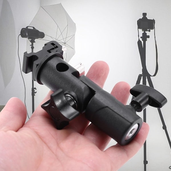 Kamerablixtfäste Speedlite, Professionellt Svängbart Ljusstativfäste Ljusfäste Paraplyfäste Skofäste E-Typ För och Speedlite-blixtar
