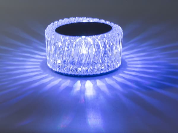 LED krystalbordlampe med RGB-belysning