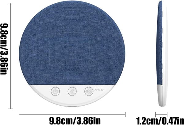 Bluetooth-pudehøjttaler med hvid støj, sleep-timer og lyd under puden til afslappende nætter, grå