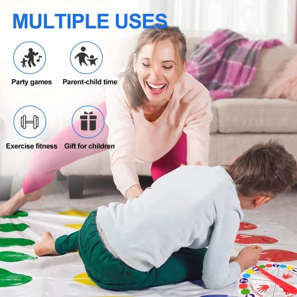 Twister-spill - gulvspill med leketepper