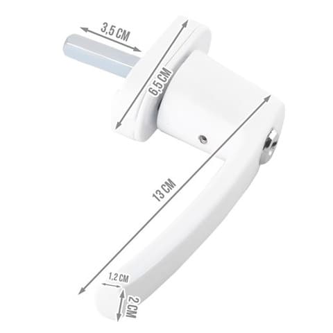 Window Handle with Lock - Handle for Windows Vit white