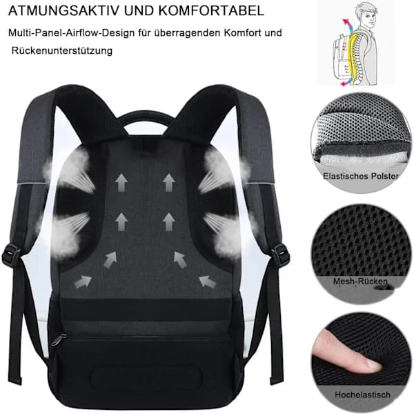 Laptop Backpack 18 \" Large Waterproof Bag with Headphone Jack