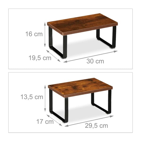 Bordhylde i 2 dele, industriel design