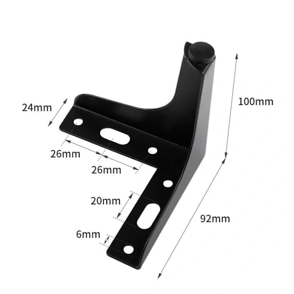 8 stk. sorte møbelben i metal, 10 cm sorte sofaben, moderne møbelben i metal til sofa, bord,