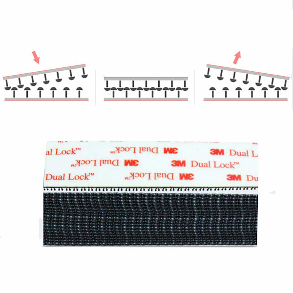QD-3M Självhäftande 3550 Dual Lock Extra Starkt Flexibelt Snäppfäste