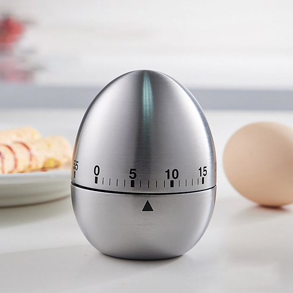 Eggtimer - Kjøkkentimer - Analog kjøkkentimer - Mekanisk kjøkkentimer - Timer - Egg - Rustfritt stål