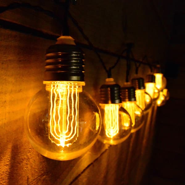 10 X 5cm Warm White Retro Led Premier Edison Bulbs Battery Operated With Timer