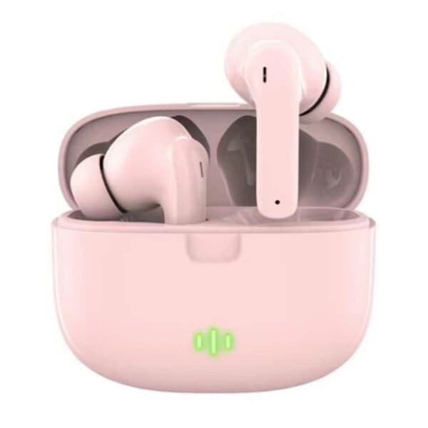 Helt Trådlösa Pro TWS Bluetooth Stereo In-Ear Hörlurar USB-C Rosa_qq