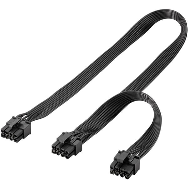 Virtajohtokaapeli 8-nastainen uros - kaksois 6+2 uros PCIe_qq varten