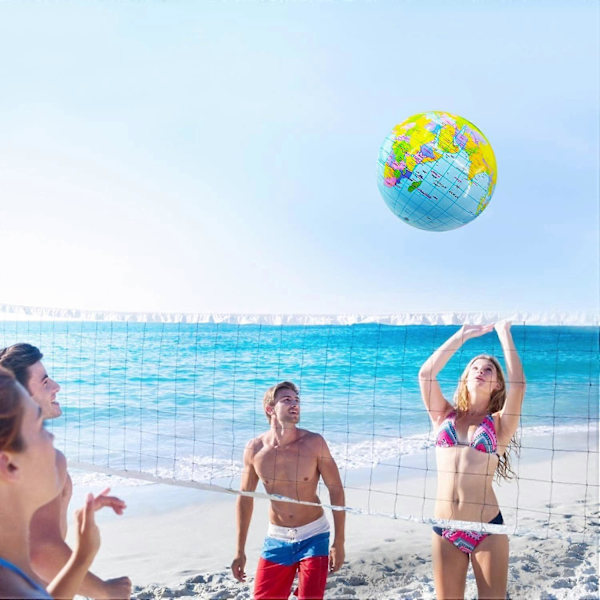 12-pack Uppblåsbara Strandbollar Storpack Jumbo 16\" Världsklot Poolleksaker Bollar for_ufo