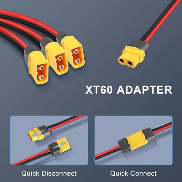 Xt60 Splitter Forlængerkabel 1 Hun til 3 Han Stikadapter