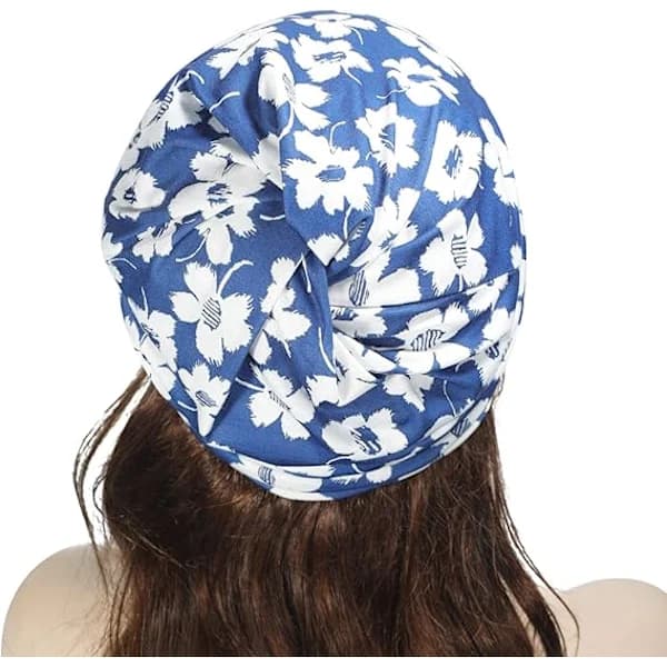 Dame Sommer Tynn Lue Hatt Blomstrete Lett Slapp Lue, Blå