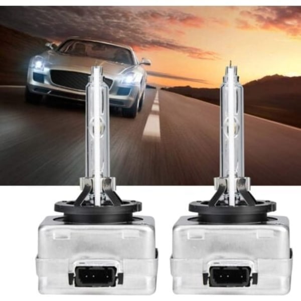QU/D3S 6000K 35W Xenonpære, Hvit HID-frontlyktpære for bilutskifting, 35W DC 12V, 2-pakning