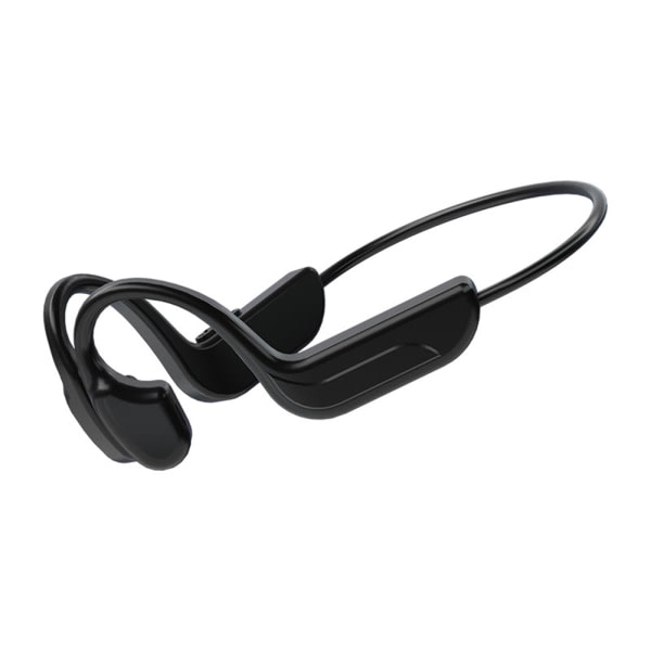 Nackband med öppna öron-hörlurar Vattentät Bluetooth-kompatibelt headset Benledningsheadset Svart