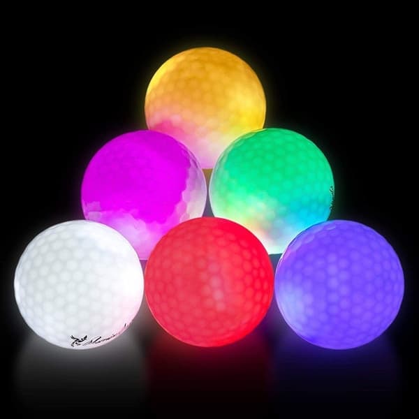 Golfpallo LED-valolla yögolfiin - valkoinen_qq