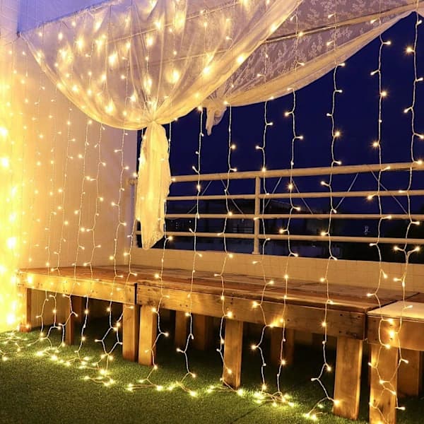 Valosarja 300 LED 3m*3m, 8 valaistustilaa, matala
