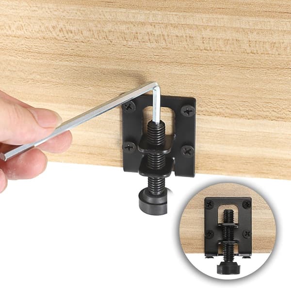 Justerbare møbelben, 4 stk., sort, højde 5,5 cm, til skab