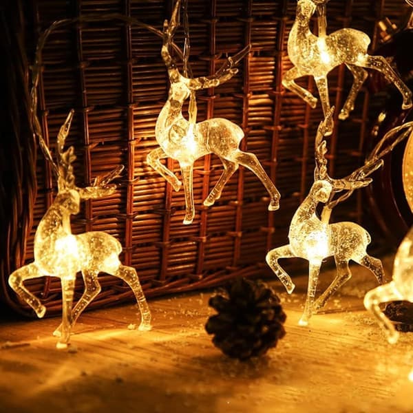 LED Julrenljus - Batteri/USB-driven Ljusslinga Heminredning