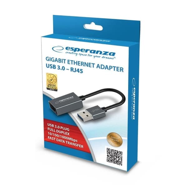 Nettverksadapter - RJ45 til USB 3.0