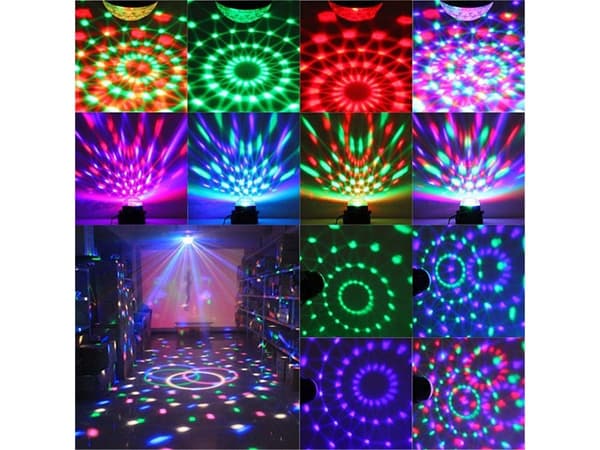 Diskokugleprojektor – LED RGB Spotlight
