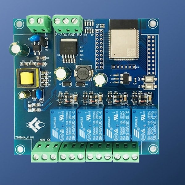 AC 220V/DC 5-30V Virtalähde ESP32 WIFI Bluetooth BLE Nelisuuntainen Relemoduuli ESP32-WROOM Kehityskortti 1/O Portti
