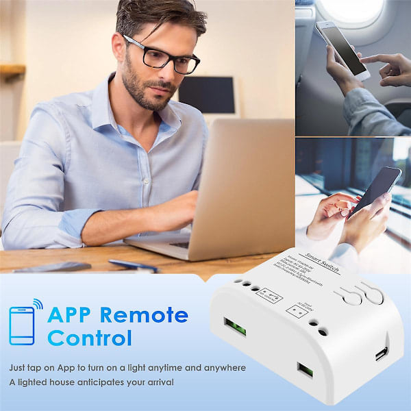1-kanals RF Smart Switch AC85-250V WIFI Tuya Fjärrkontroll 433 Ljusbrytare 10A Relä Relä Självlåsande