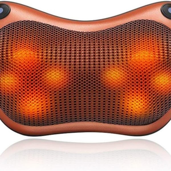 [QD] Massageapparat Shiatsu 3D massagepude med varmefunktion Elektrisk nakkemassage