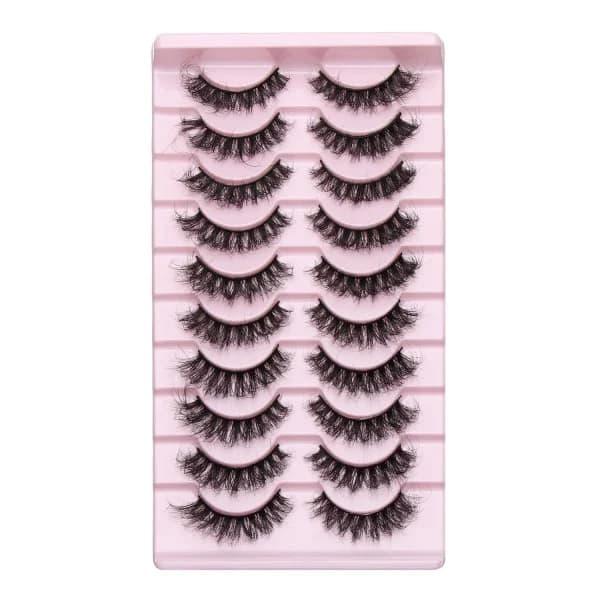 10 par løse øyevipper Cat Eye Lashes