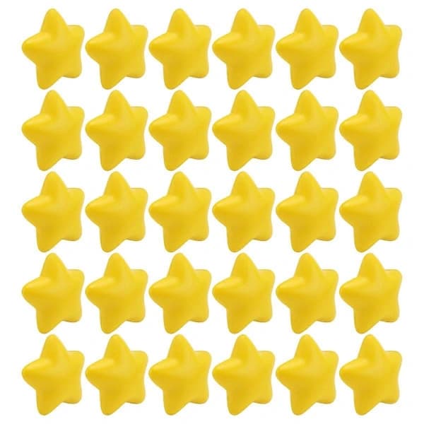 30 stk. Stressbolde Stjerne Bulk Stress Relief Bolde Mini Skum Stressbold
