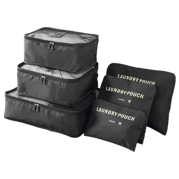 Packing Cubes Set - Perfekt för Resor - Väskinsats Svart_qq