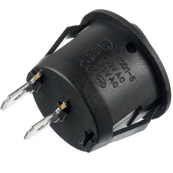 #QD#10st Svart Rund Vippbrytare På/Av 2-stift AC 6A(250V) 10A(125V) SPST Tryckvippströmbrytare för Bil Båt Marinbil Lastbil Lätt Hushåll
