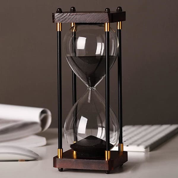 Sandtimer, dekorativ sandtimer i tre, stor sandtimer DXGHC_QF