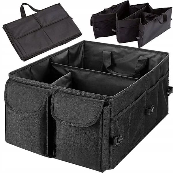 Bagagerumsväska / Foldbar Organizer til Bil - Opbevaring Sort